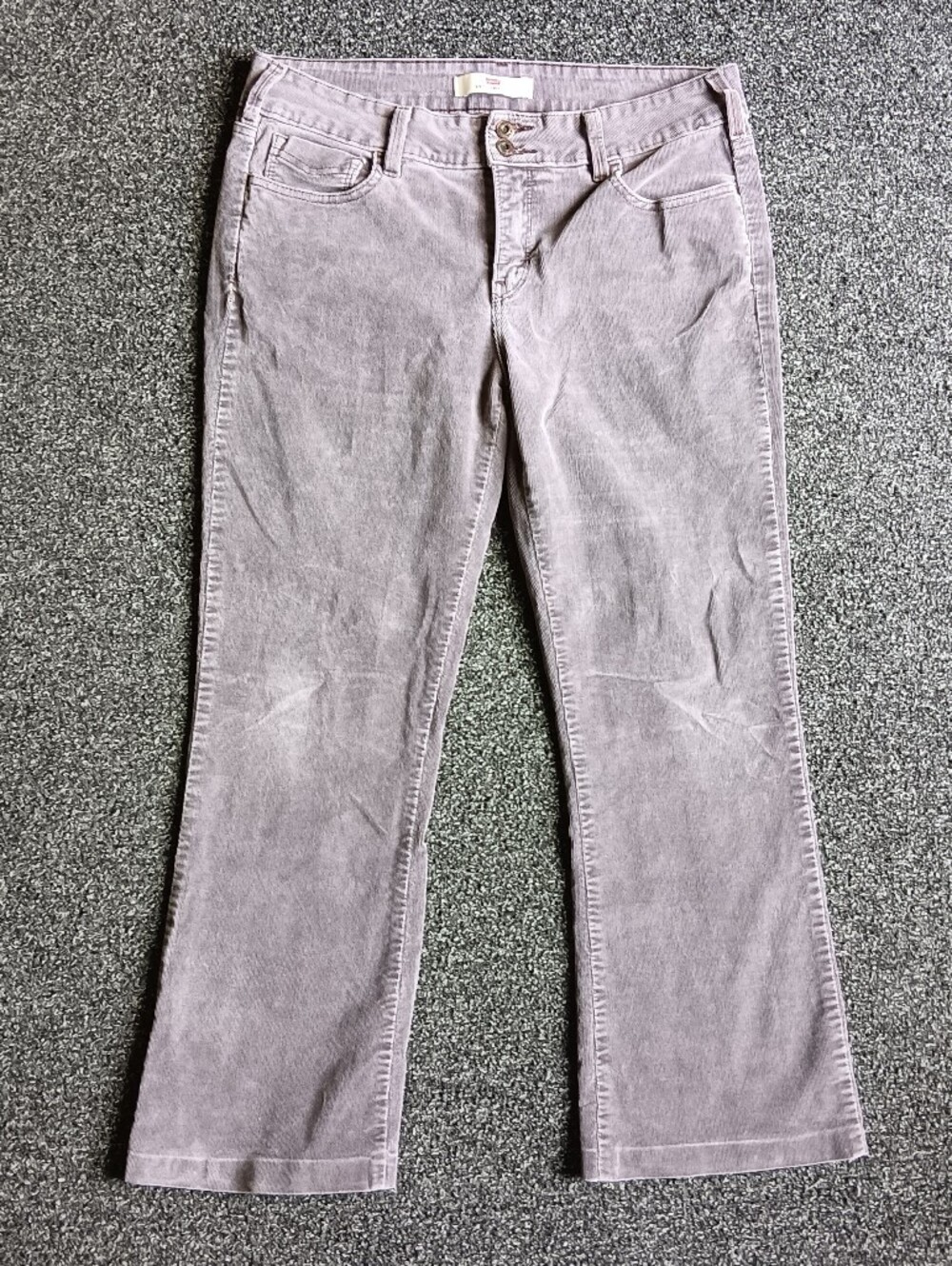 Levis 526 Slender Boot Cut Gray Corduroy Pants Womens Size 12M